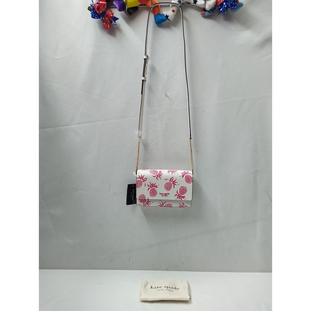 Kate Spade Morgan Cream Multicolor Leather Pineapples Crossbody Bag - NWT - Picture 8 of 16